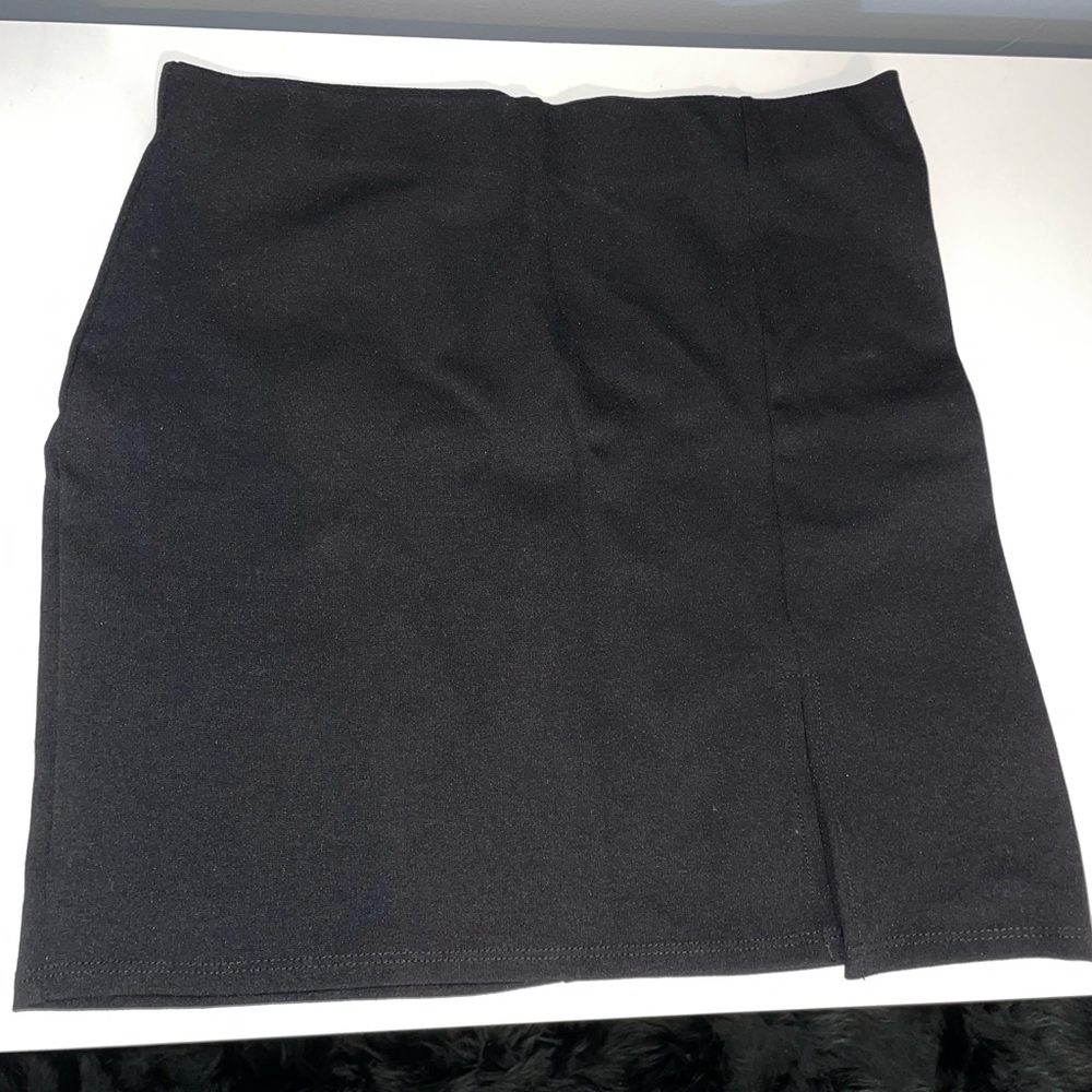 Black mini skirt